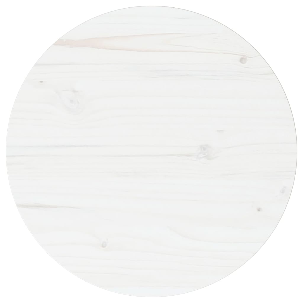 Tafelblad ø˜40x2,5 cm massief grenenhout wit - Griffin Retail
