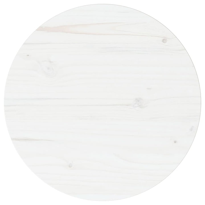 Tafelblad ø˜40x2,5 cm massief grenenhout wit - Griffin Retail