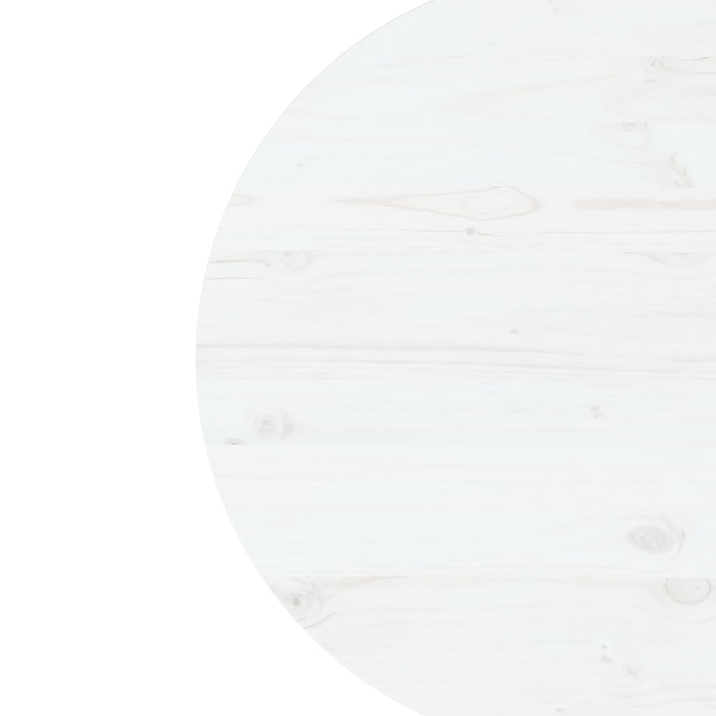 Tafelblad ø˜80x2,5 cm massief grenenhout wit - Griffin Retail