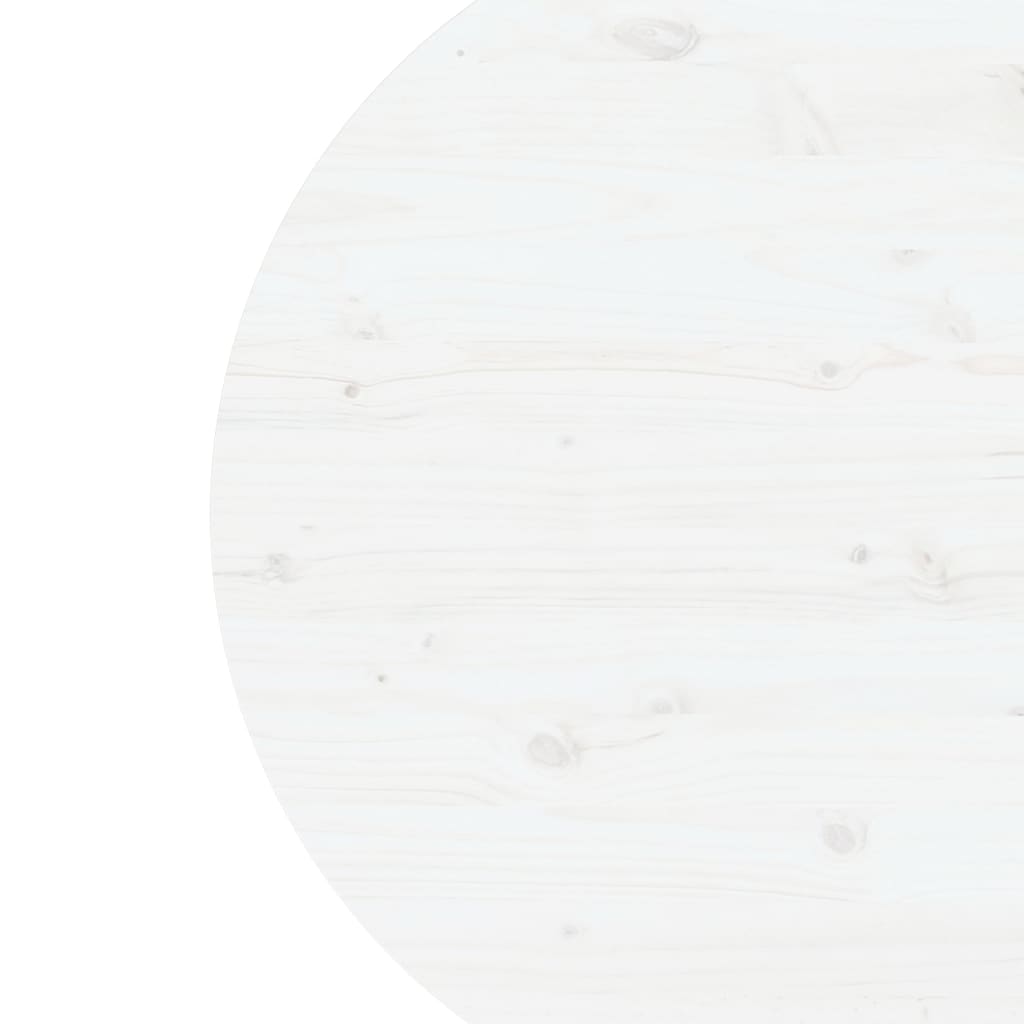 Tafelblad ø˜90x2,5 cm massief grenenhout wit - Griffin Retail