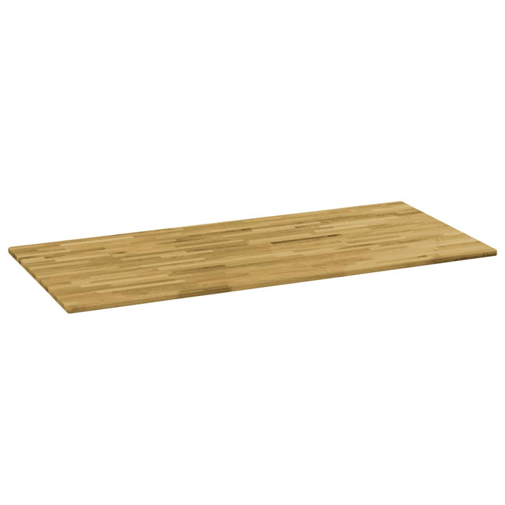 Tafelblad rechthoekig 23 mm 120x60 cm massief eikenhout - Griffin Retail