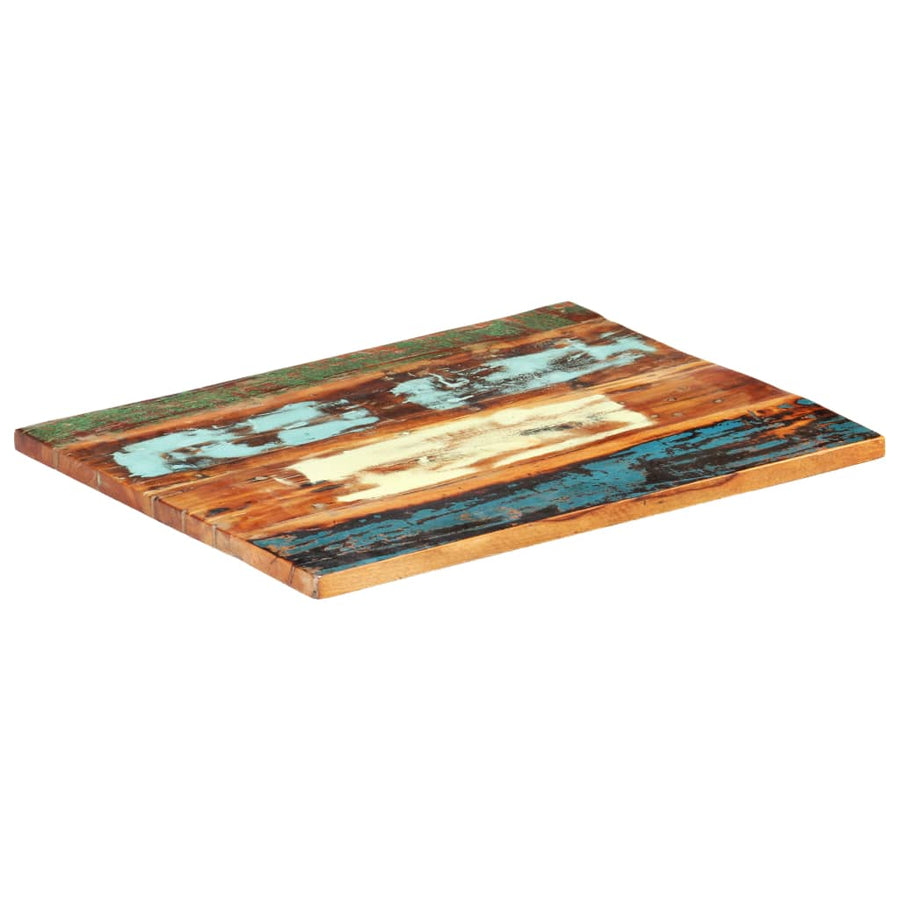 Tafelblad rechthoekig 25-27 mm 70x80 cm massief gerecycled hout - Griffin Retail
