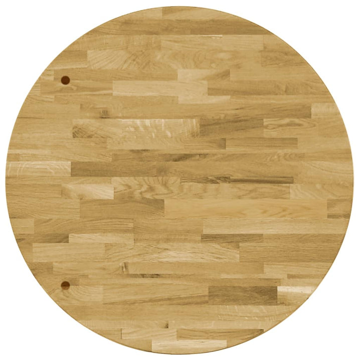 Tafelblad rond 44 mm 400 mm massief eikenhout - Griffin Retail