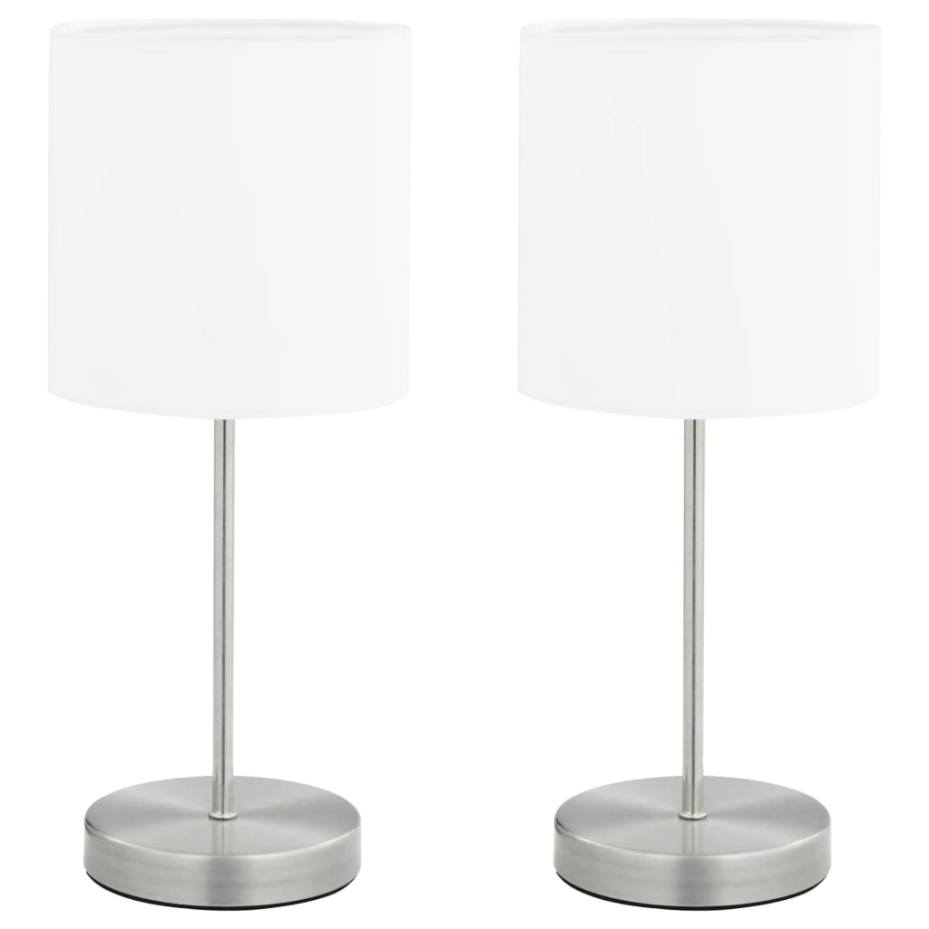 Tafellampen 2 st met aanraakknop E14 wit - Griffin Retail