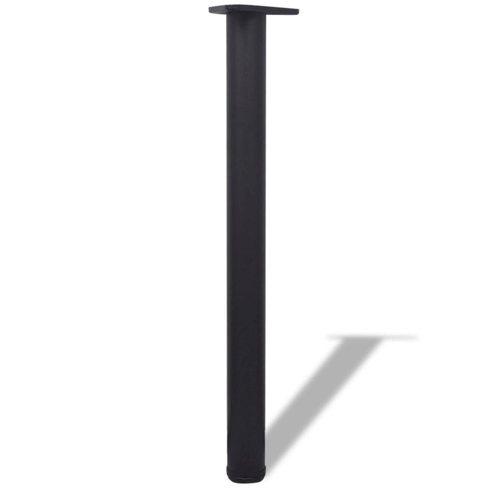 Tafelpoten in hoogte verstelbaar zwart 710 mm 4 st - Griffin Retail