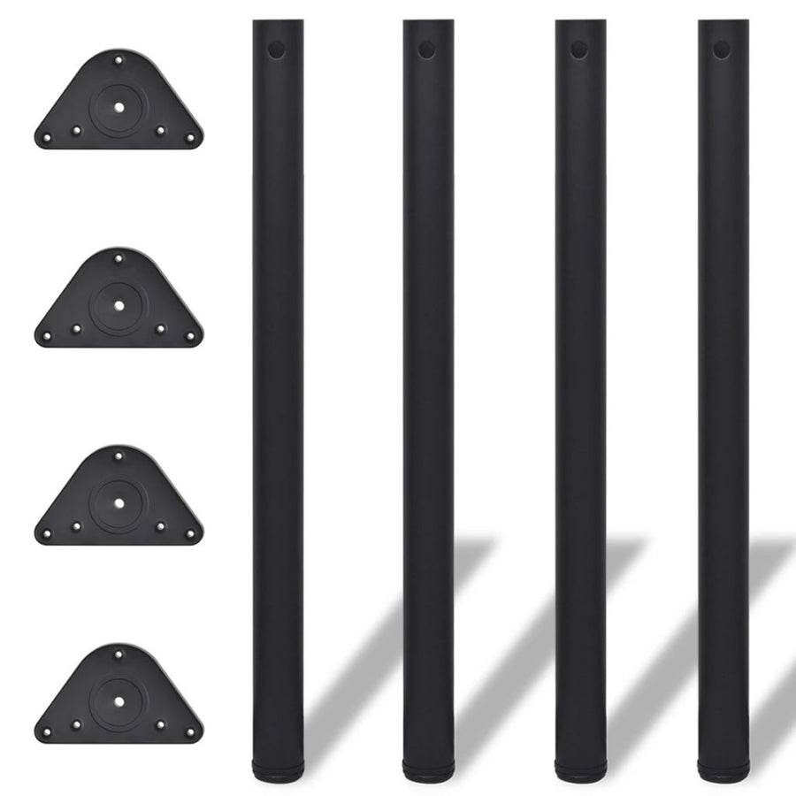 Tafelpoten in hoogte verstelbaar zwart 870 mm 4 st - Griffin Retail