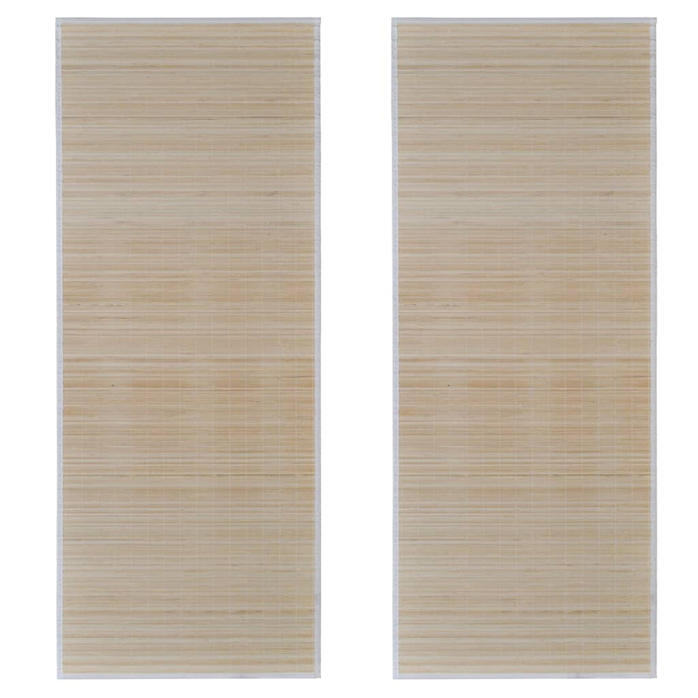 Tapijten 2 st rechthoekig 120x180 cm bamboe natuurlijk - Griffin Retail