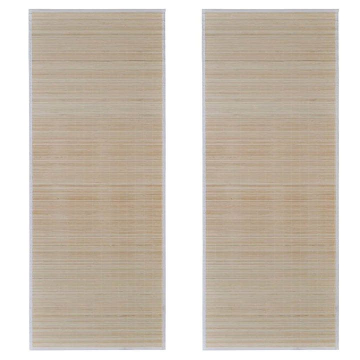 Tapijten 2 st rechthoekig 120x180 cm bamboe natuurlijk - Griffin Retail