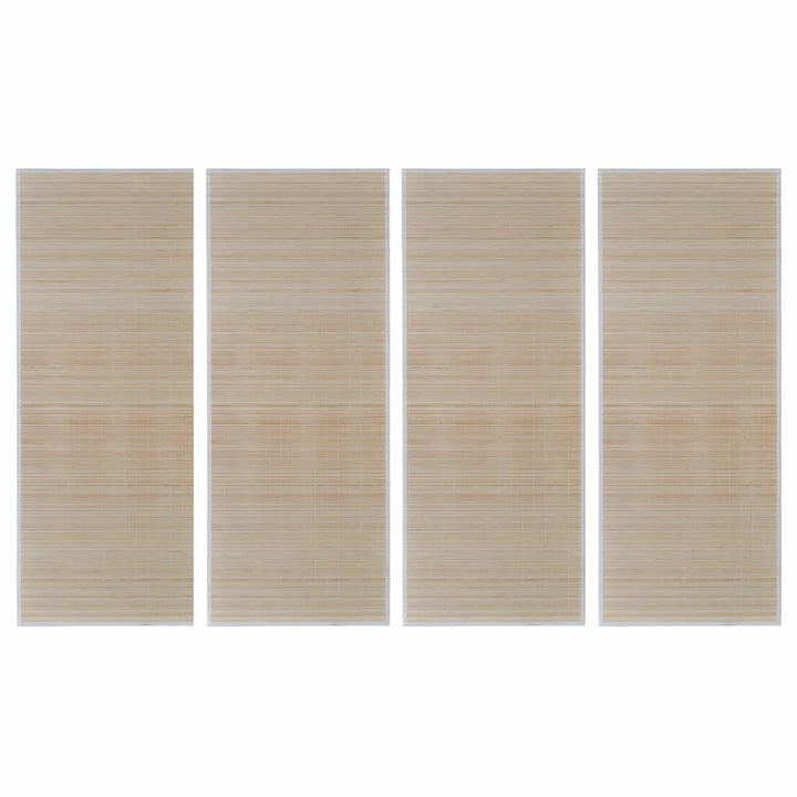 Tapijten 4 st rechthoekig 120x180 cm bamboe natuurlijk - Griffin Retail