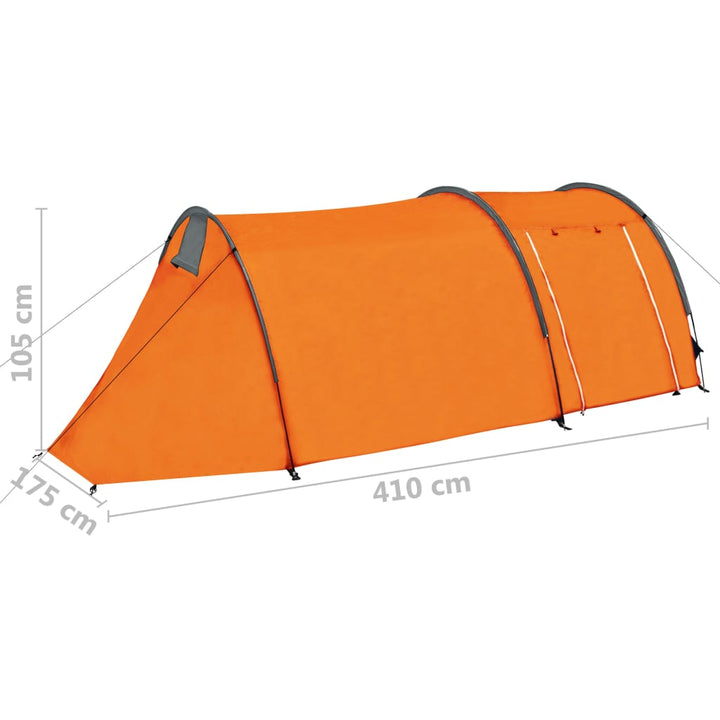 Tent 4-persoons grijs en oranje - Griffin Retail