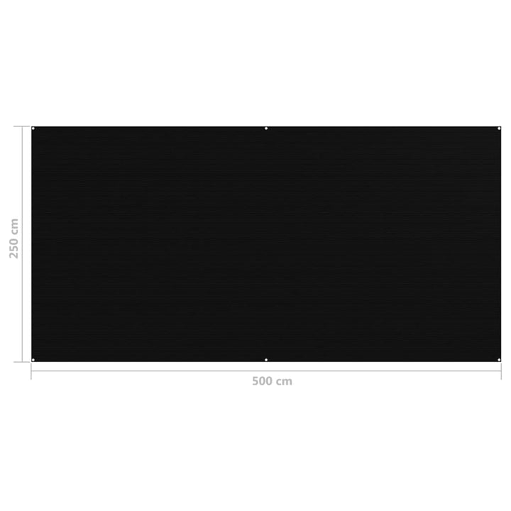 Tenttapijt 250x500 cm zwart - Griffin Retail