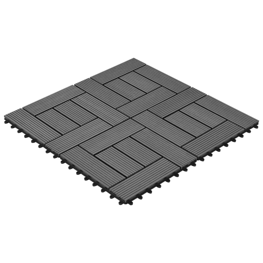Terrastegels 11 stuks 30 x 30 cm WPC 1 m2 (grijs) - Griffin Retail