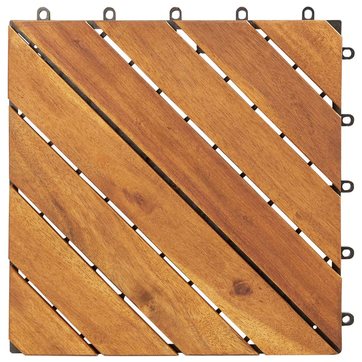 Terrastegels 20 st 30x30 cm massief acaciahout bruin - Griffin Retail