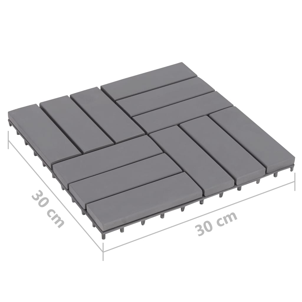 Terrastegels 20 st 30x30 cm massief acaciahout greywash - Griffin Retail