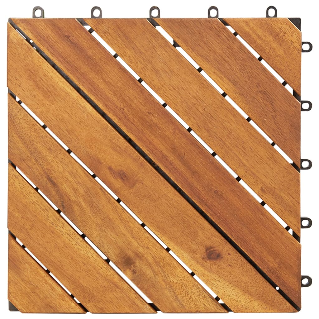 Terrastegels 30 st 30x30 cm massief acaciahout bruin - Griffin Retail