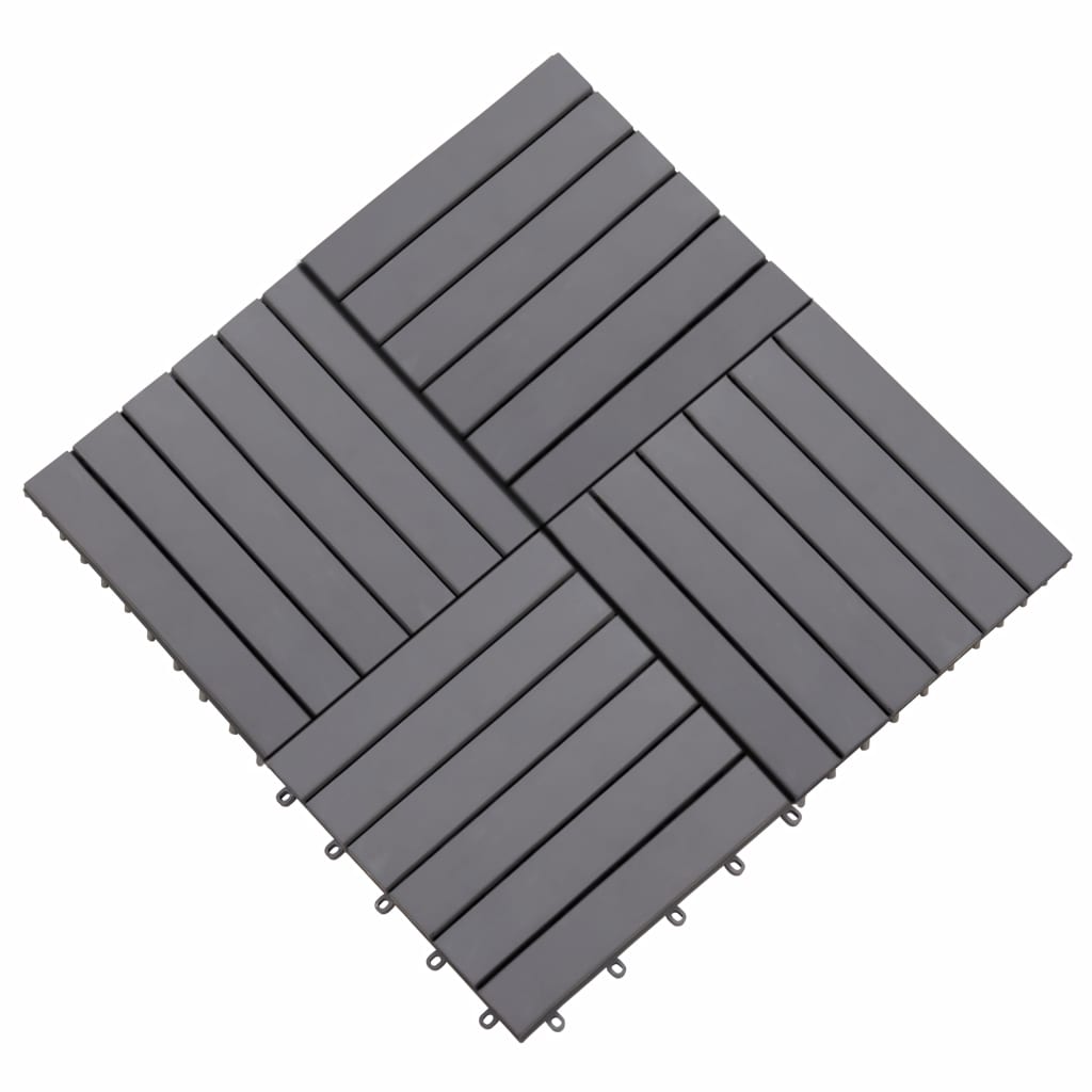 Terrastegels 30 st 30x30 cm massief acaciahout greywash - Griffin Retail