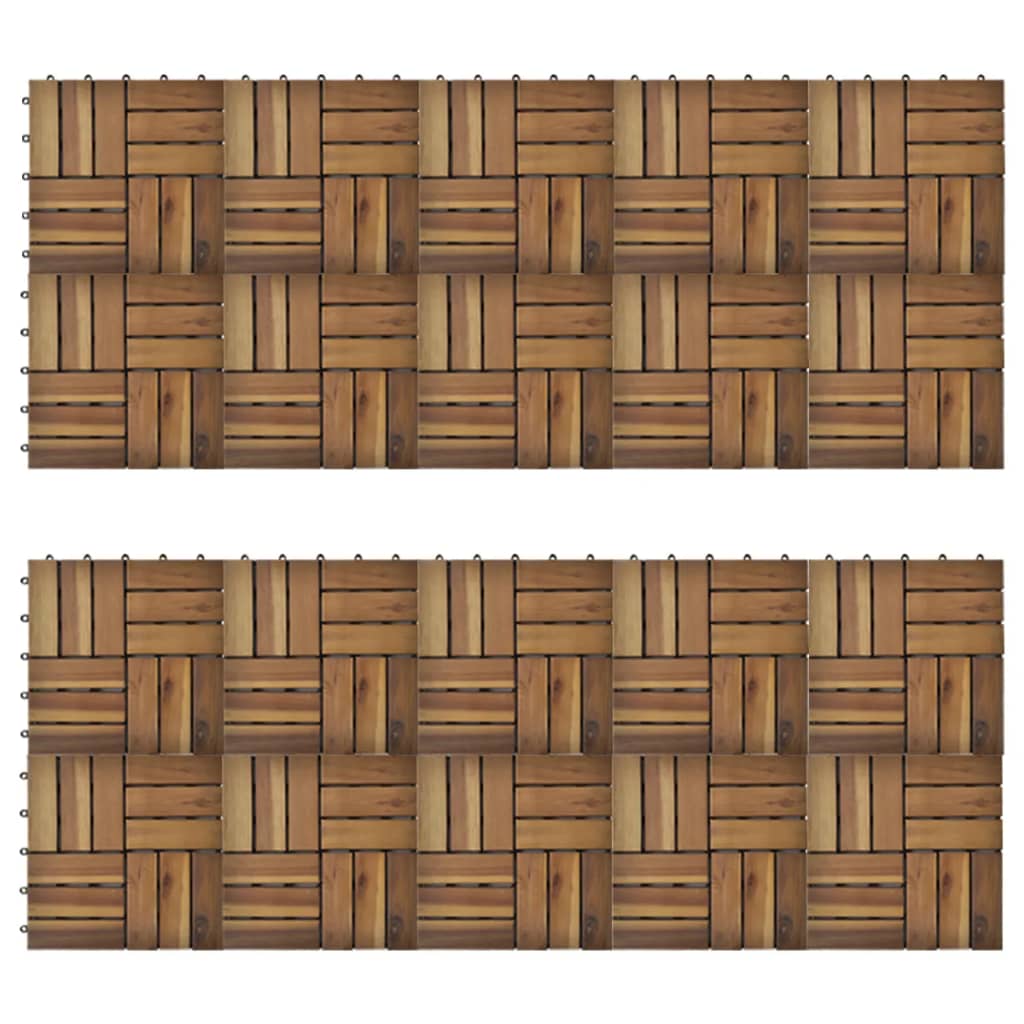 Terrastegels 30 x 30 cm Acacia set van 20 - Griffin Retail