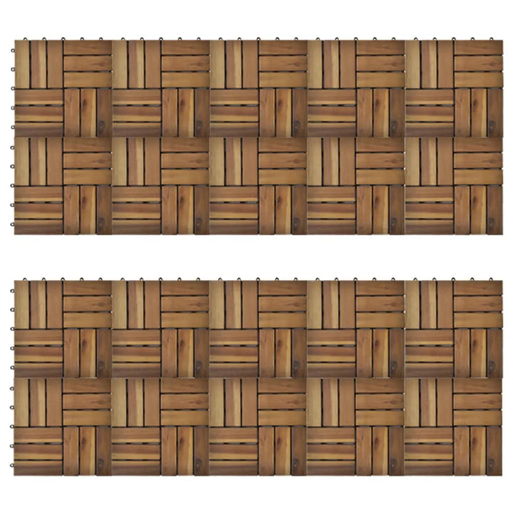 Terrastegels 30 x 30 cm Acacia set van 20 - Griffin Retail