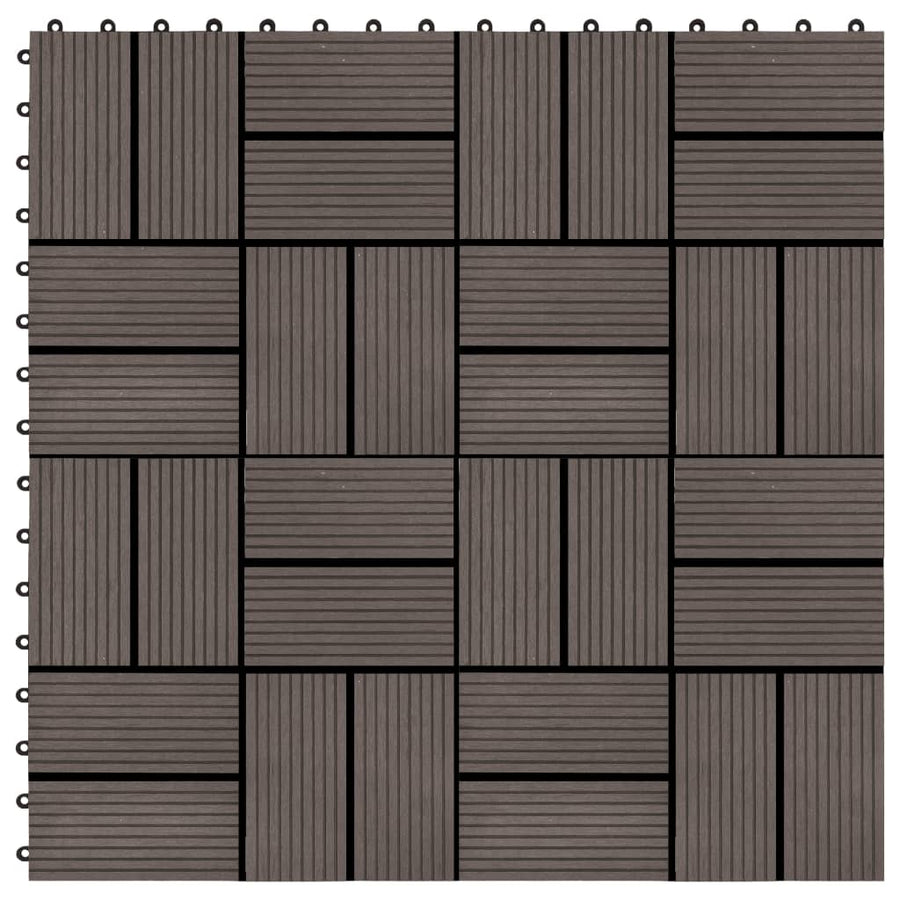 Terrastegels 30x30 cm 1 m² HKC donkerbruin 11 st - Griffin Retail