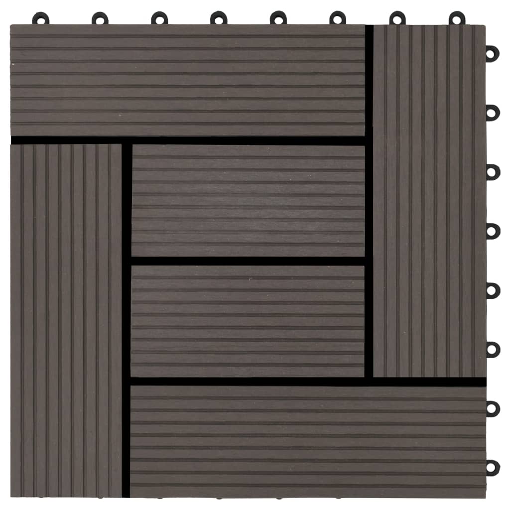 Terrastegels 30x30 cm 1 m² HKC donkerbruin 11 st - Griffin Retail