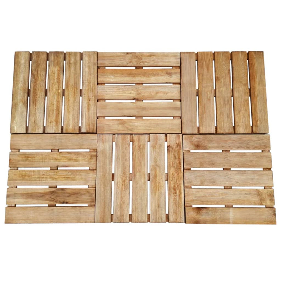 Terrastegels 6 st 50x50 cm hout bruin - Griffin Retail
