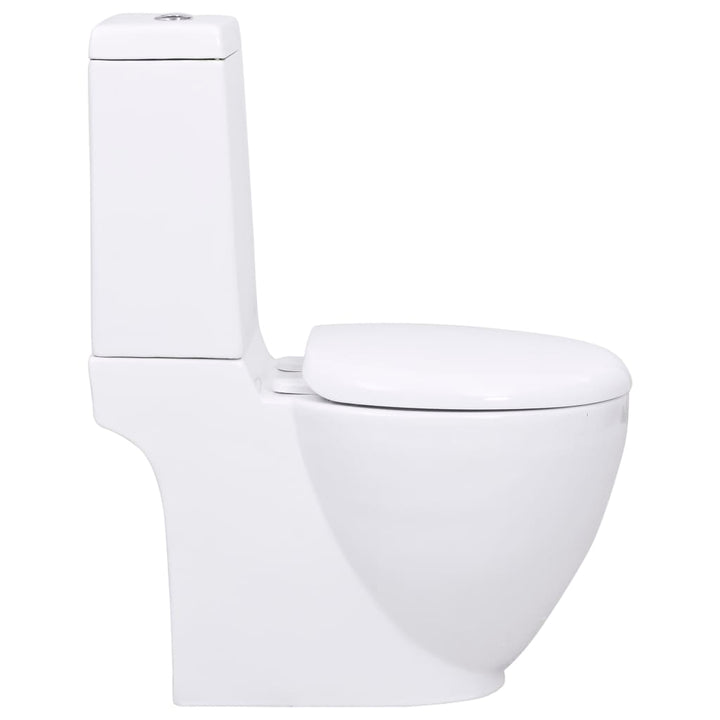 Toilet rond afvoer onder keramiek wit - Griffin Retail