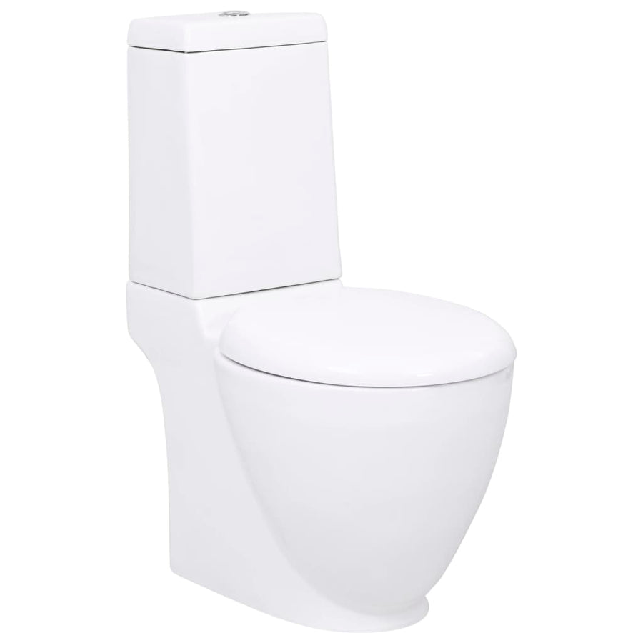 Toilet rond afvoer onder keramiek wit - Griffin Retail