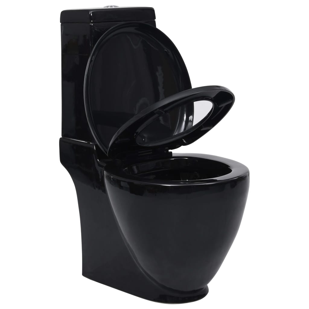 Toilet rond afvoer onder keramiek zwart - Griffin Retail