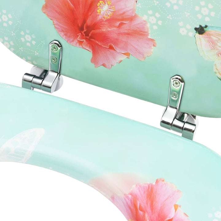Toiletbril met deksel flamingo MDF - Griffin Retail