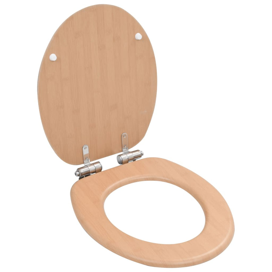 Toiletbril met soft-close deksel bamboe MDF - Griffin Retail