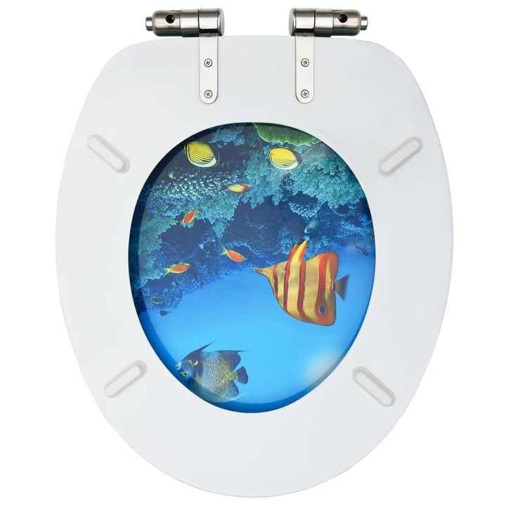 Toiletbril met soft-close deksel diepzee MDF - Griffin Retail
