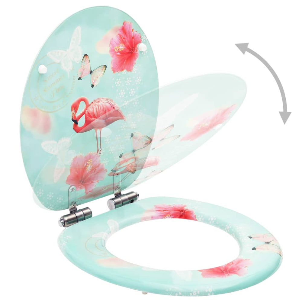 Toiletbril met soft-close deksel flamingo MDF - Griffin Retail