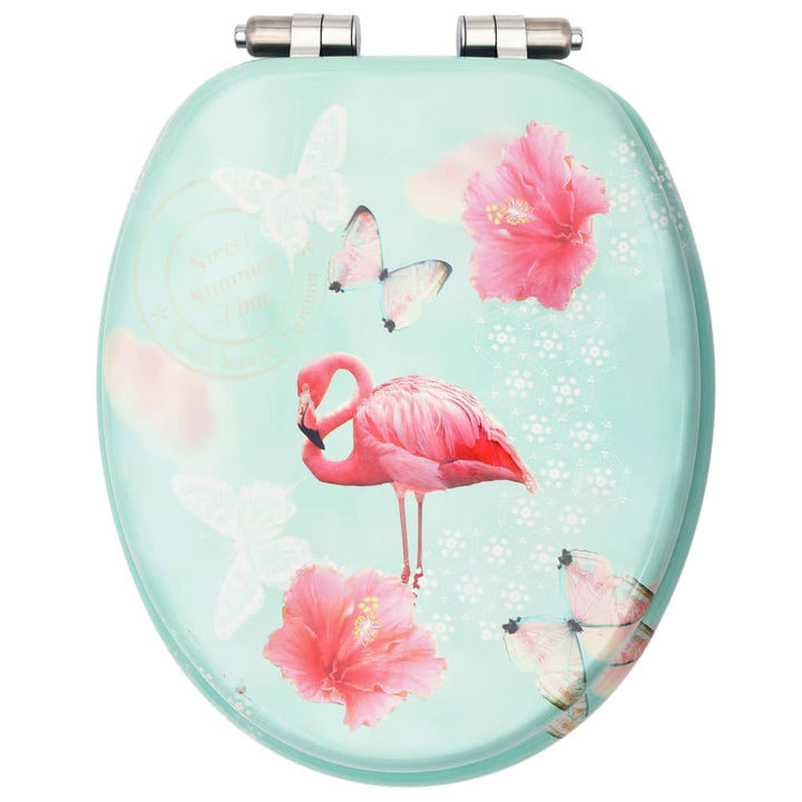 Toiletbril met soft-close deksel flamingo MDF - Griffin Retail