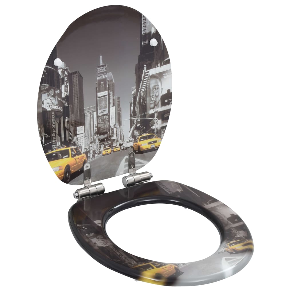 Toiletbril met soft-close deksel New York MDF - Griffin Retail
