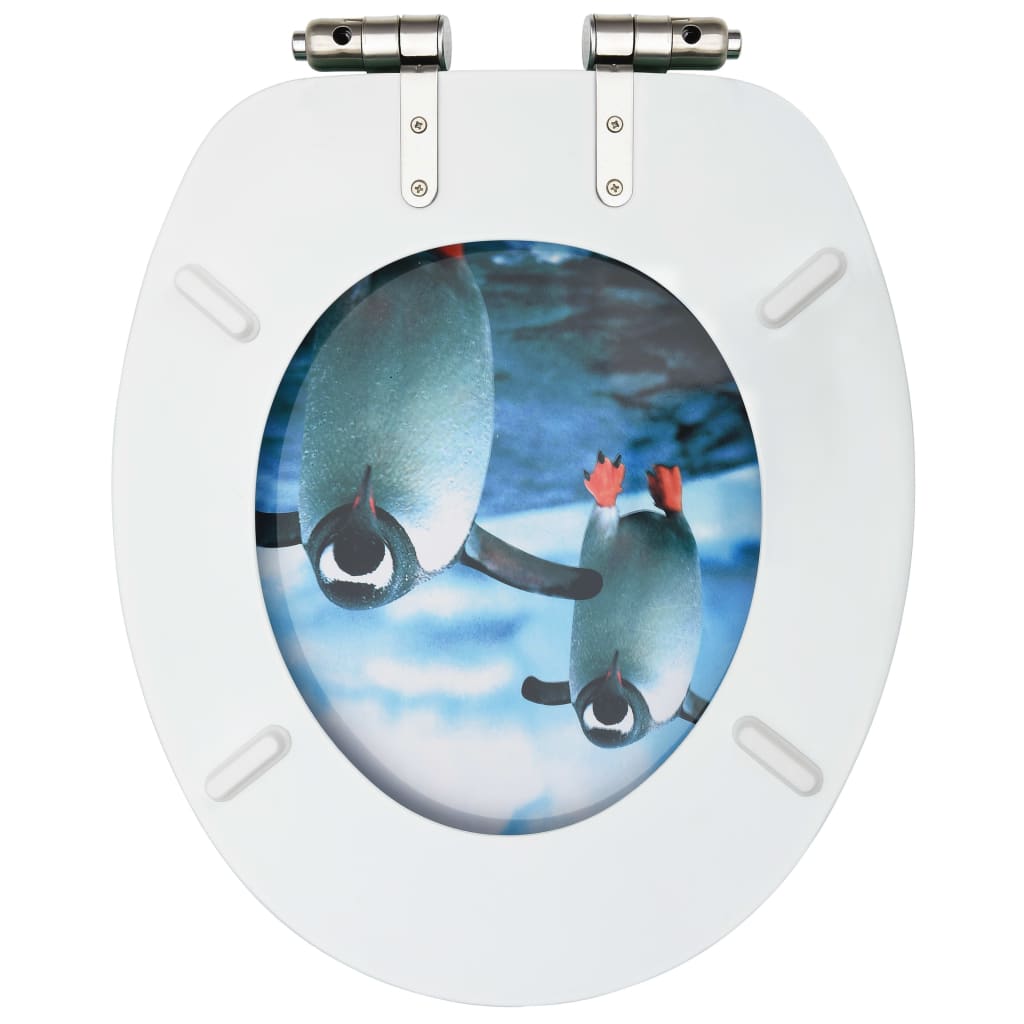 Toiletbril met soft-close deksel pinguïn MDF - Griffin Retail