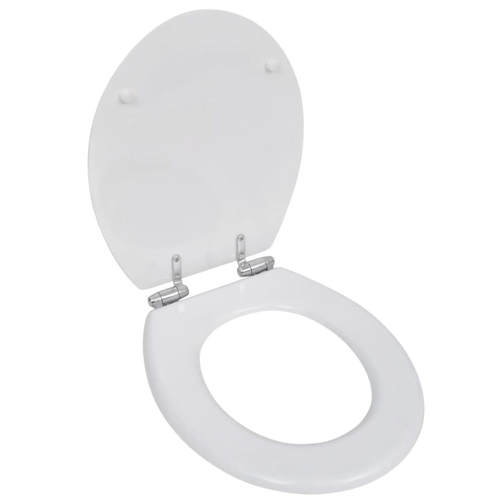 Toiletbril met soft-closedeksel 2 st MDF wit - Griffin Retail