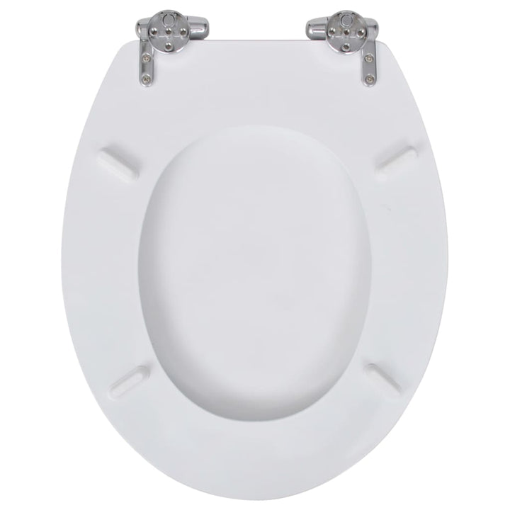 Toiletbril met soft-closedeksel 2 st MDF wit - Griffin Retail