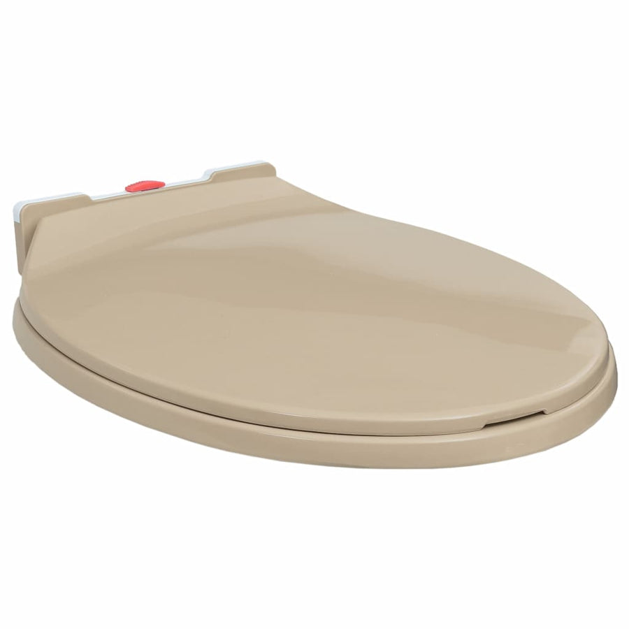 Toiletbril soft-close en quick-release ovaal beige - Griffin Retail