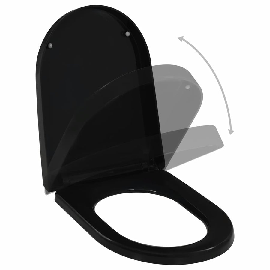 Toiletbril soft-close met quick-release ontwerp zwart - Griffin Retail