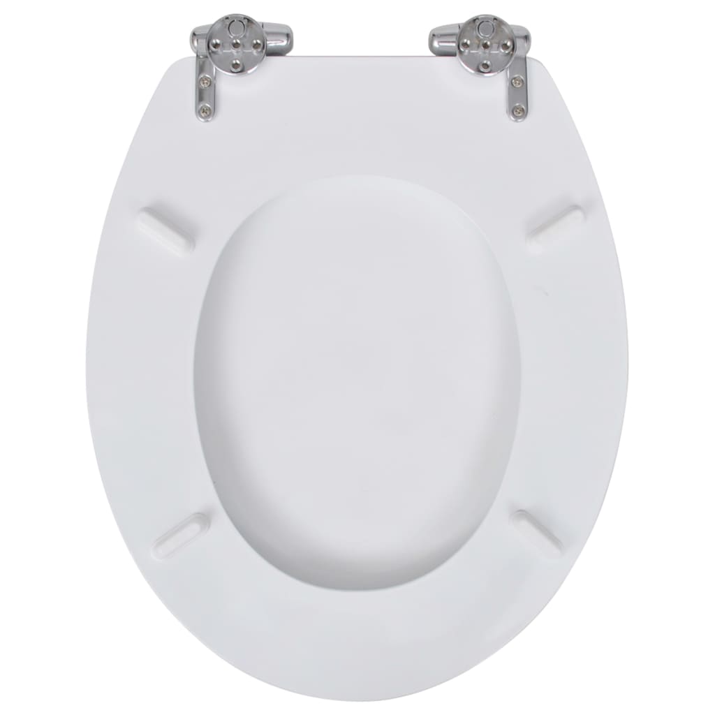 Toiletbril soft-close simpel ontwerp MDF wit - Griffin Retail