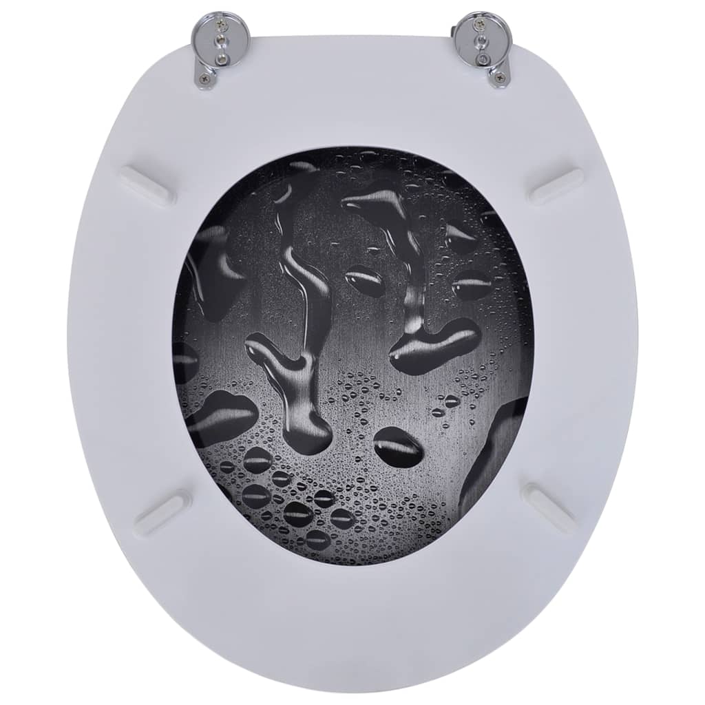 Toiletbril van MDF met waterdruppel dessin - Griffin Retail