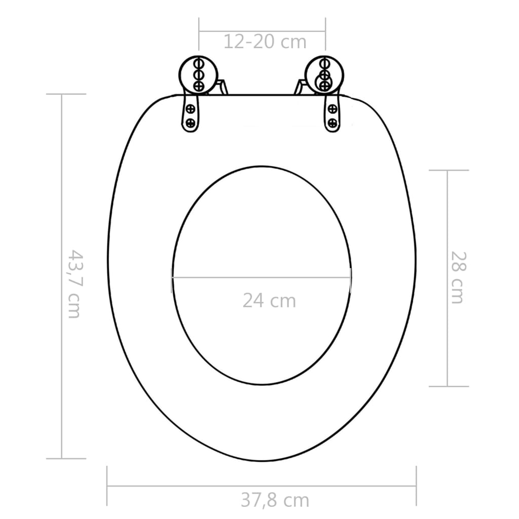 Toiletbrillen 2 st met soft-close deksels MDF druppelontwerp - Griffin Retail