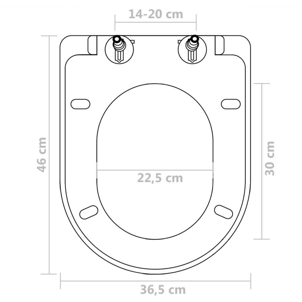 Toiletbrillen met soft-close deksels 2 st kunststof wit - Griffin Retail