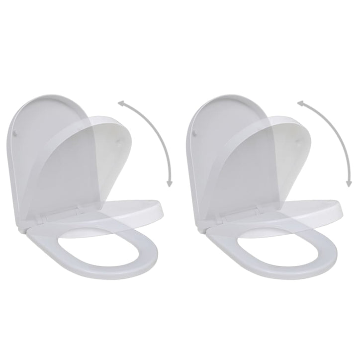 Toiletbrillen met soft-close deksels 2 st kunststof wit - Griffin Retail